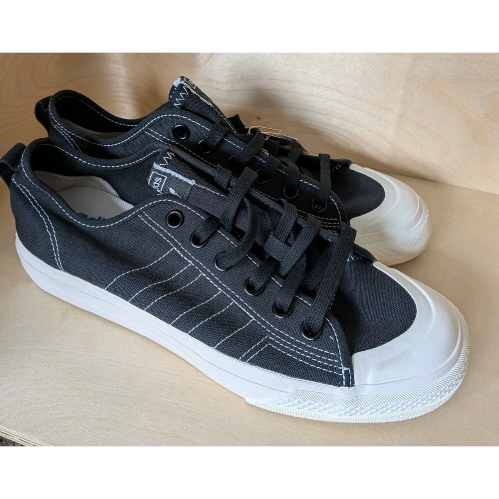 adidas Nizza RF Men’s Lace Up Sneakers Core Black/Cloud White EE5599 2019